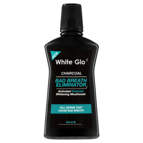 White Glo Charcoal Bad Breath Eliminator Mouthwash 500mL-1
