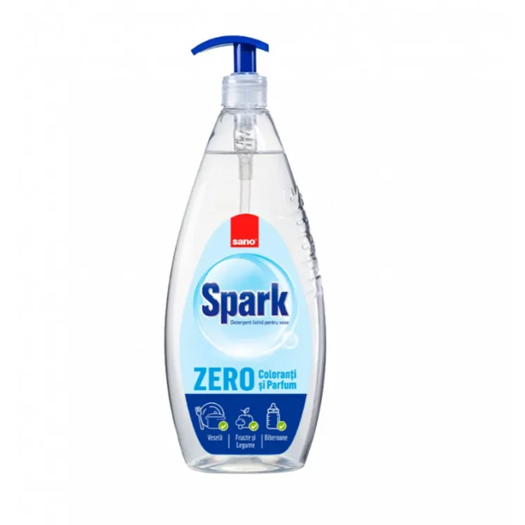 Sano Spark Zero. Bez barwników, Do mycia naczyń, warzyw, owoców 700ML